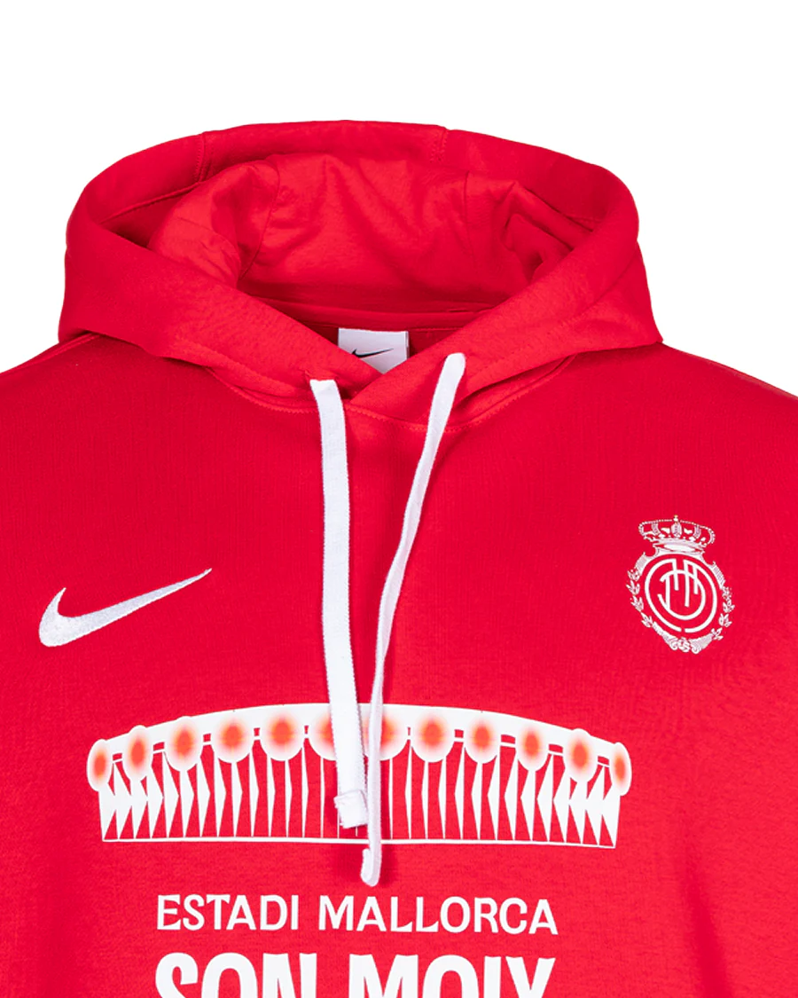 Sudadera con Capucha Fanswear Estadi Mallorca Son Moix Roja - Image 8